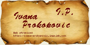 Ivana Prokopović vizit kartica